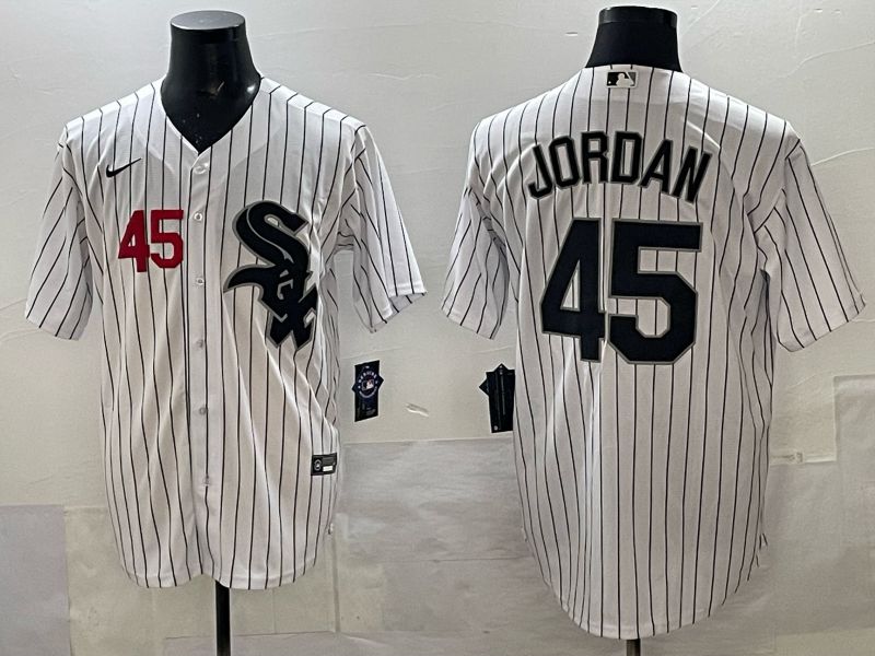 Men Chicago White Sox #45 Jordan white Nike MLB 2025 jersey 02